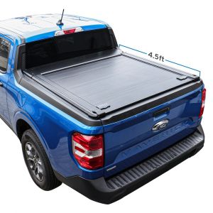 2022 Maverick velocity blue with SyneticUSA's Off-Road-Ready retractable tonneau cover