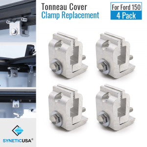 Four Sets of C-Clamps for SyneTrac, Silver, Stainless Steel