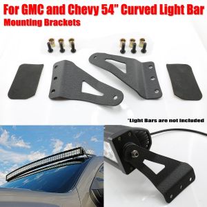 Upper Windshield Mounting Brackets for 2007 - 2014 Chevy/GMC 54" Curved LED Light Bar