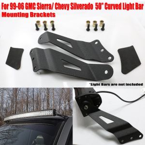 two powder coated black 50" curved work light bar for 2006 Chevy / GMC truck
