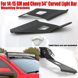 54" Curved LED Light Bar Upper Windshield Mounting Brackets for 2014-16 Chevy/GMC