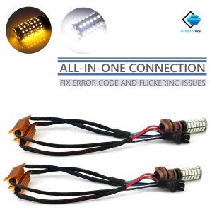 Type 1 Switchback White/Amber 120-LEDs Front Turn Signal Parking Light Bulbs