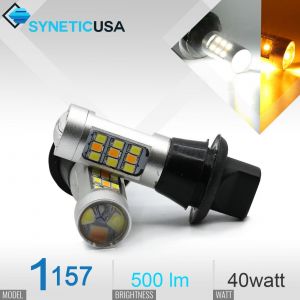 1157/2357 Super Bright 33-SMD Dual Color Switchback LED Bulbs With Load Resistor Version 1