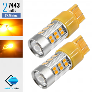 7443CK SRCK Socket 2835 27SMD 1100 Lumen Extreme High Power Amber Yellow LED bulbs