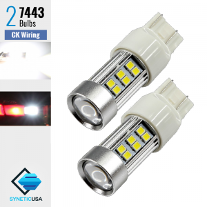 7443CK 2835 27SMD 1100 Lumen Extreme High Power Xenon White 6000K LED bulbs