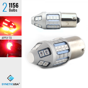 2X 1156 50W High Power 2835 Chip LED Red Turn Signal Brake Tail Lights Bulbs