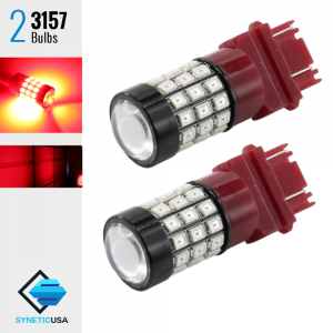 2X 3157/3156 40W Red LED Rear Brake Stop High Power Tail Lamp Light Bulbs Pair