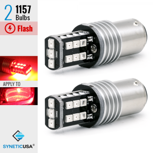 1157 LED Strobe Flashing Blinking Brake Tail Light/Parking Safety Warning Bulbs