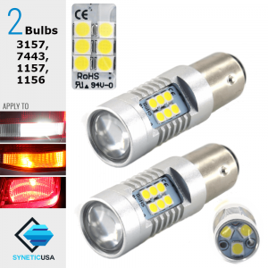 White / Yellow / Red 21-LEDs Light Bulbs for Turn Signal Parking DRL Brake Reverse Light