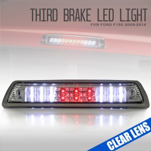 LED 3rd Brake Light Replacement Chrome Housing, Clear Lens for 2009-2014 Ford F-150