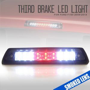 LED 3rd Brake Light Chrome Housing, Smoke Lens for 2009-2014 Ford F-150 Replacement