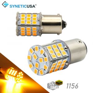 1156 LED Amber Yellow Turn Signal Blinker High Power Light Bulbs