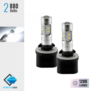 2x 880 LED Fog Light Bulbs, 6000K White, 1200LM