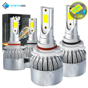 9005+9006 Combo LED Headlight Kit Fog Light Bulbs High/Low Beam, 60W, COB Chip