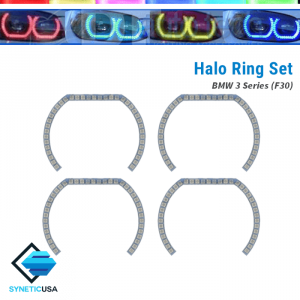 Multi-Color RGB Angel Eye Halo Ring Kit For BMW F30 3 Series Halogen Headlamps
