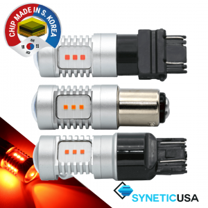 Red LED Brake Turn Signal Tail Parking Light Bulbs, KCSP Chip