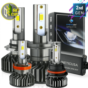 CSP-F2 Series, LED Headlight Kit High Low Fog Beam Light Bulbs 6000K White