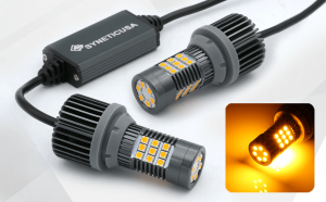 CANBUS 3000K LED Error Free Turn Signal Parking Light Bulbs Amber Yellow, 33-LEDs