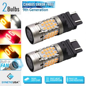 9th. Generation High Power CANBUS Error Free 52-LEDs Light Bulbs, White|Amber|Red|Switchback