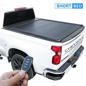 [SyneTrac-ER] - Short Bed: Waterproof Powered-Retractable Aluminum Tonneau Cover