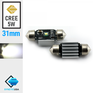Cree 5 Watts 6000K LED White SMD Map/Dome Interior Lights Bulbs 31MM Festoon