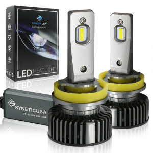 ZL Series H11 CSP LED Headlight Fog Light Bulbs Kit Low Beam 6000K White 6000 Lumen