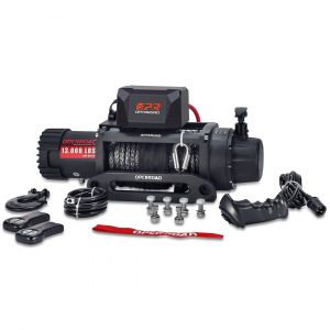 OPENROAD 13,000lbs Winch with 2 Wireless Remotes (Synthetic Rope) - Panther Series 2S Plus