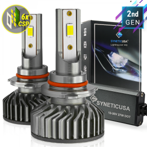 9005 HB3 CSP LED Headlight 6000K White Light Bulb Kit High Beam 100W