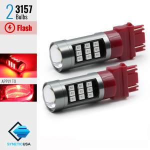 3157 (Standard/SRCK Compatible) LED Strobe Flashing Blinking Brake Safety Warning Stop Light/Parking Bulbs