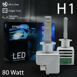 H1 LUMI-LED Headlight DRL Kit High Power 80 Watts Light Bulbs 6000K White