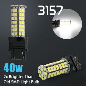 2X T20 3157/3156 LED 6000K White Reverse Backup High Power Light Bulbs