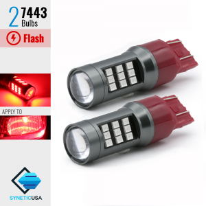 7443 7440 7444  (Standard/SRCK Compatible) LED Strobe Safety Flashing Bright Brake Tail Light/Parking Bulbs