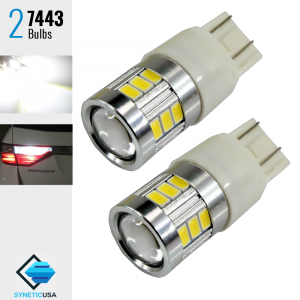 40W 7443 T20 LED 6000K White Reverse Brake Tail Stop High Power Light Bulbs