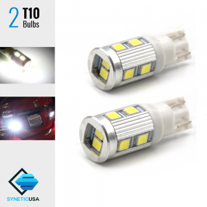 2X High Power 2835 Chip LED T10 921 Interior Light Bulbs 6000K Xenon White