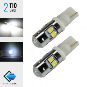 2X 35 Watts High Power Chip LED T10 White Backup Reverse Light Bulbs Projector