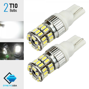 2X T10 168 High Power 3014 Chip LED White LED Backup Reverse LED Light Bulbs