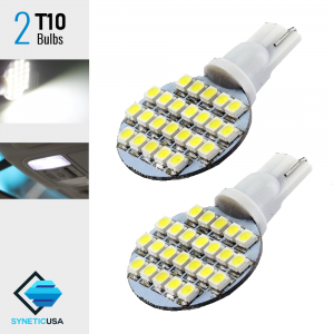 T10 3528 Super Bright 24-SMD Xenon White LED bulbs