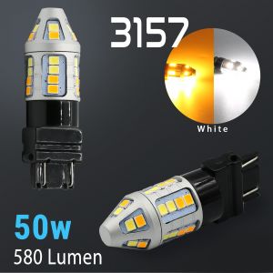 3157/3156 Super Bright 30-SMD Dual Color Type-1 Switchback LED Bulbs
