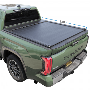 2022 army green Tundra short bed with SyneticUSA's SyneTrac-AR tonneau cover