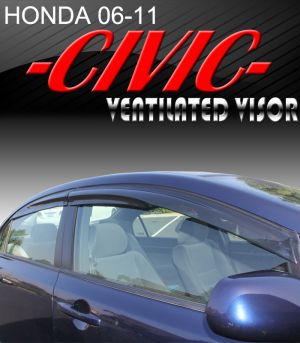 2006-2011 Honda Civic Sedan (4-Door) Mugen Style Vent Visors