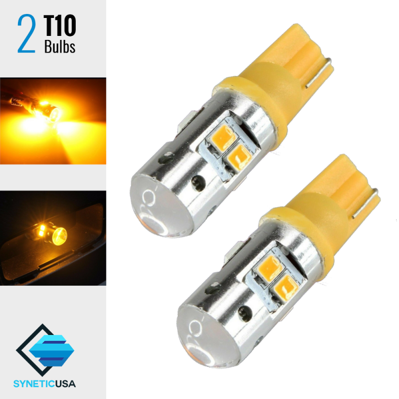 T10 192 High Power LED 2835 6smd Chips Bright Amber Yellow Interior Light