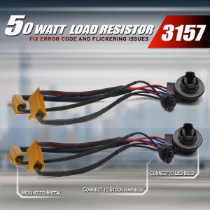 3157 Decoder Load Resistor Fix LED Turn Signal Hyper Flash Error Free Canceler