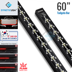 60" Rigid Tailgate Light Bar LED Sequential Red Turn Signal + Flash Strobe Brake