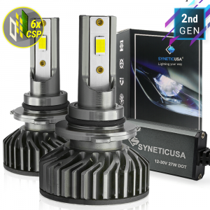 9006 CSP LED Headlight Kit 6000k White High Low Fog Beam Light Bulbs