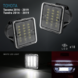 LED White Tag License Plate Light Bulbs Assembly For 2016-2019 Tacoma/Tundra