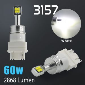 3157 / 3156 60W Cree LED Chip 2800 Lumen Extreme High Power 6000K White LED bulbs